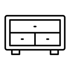 Drawer Vector Line Icon