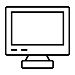 Computer Vector Line Icon