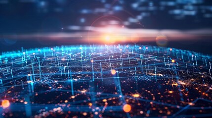 Global network connection to big data around the world.a nd tecnology internet metaverse concept 4K 