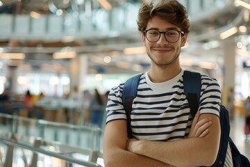 Portrait of a university student studying with books. Education, bookstore, and young man with a college scholarship in academic sector.