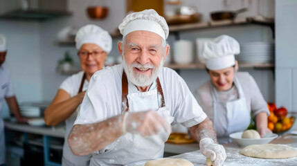 Generations in the Kitchen Joyful Baking Session with Elderly Women Man and a Young Child  Embracing Family Traditions and Creating Cherished Memories Through Cooking Together Brainstorming Magazine
