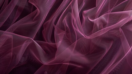 Obraz premium Abstract Draped Purple Tulle Fabric Background