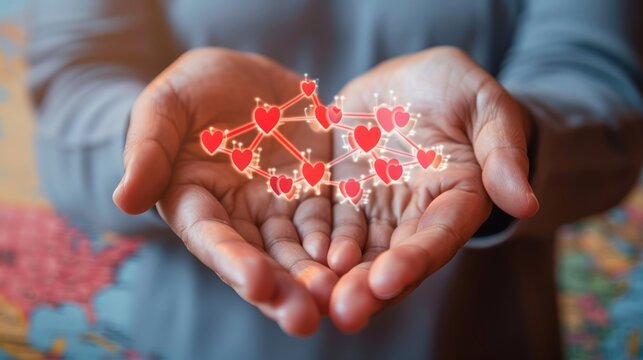 Unity Across Continents Embracing Global Volunteerism on a World Map