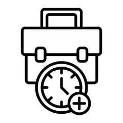 Overtime Vector Line Icon