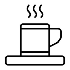 Coffee Cup Vector Line Icon