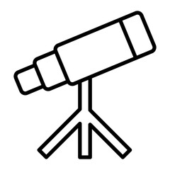 Telescope Vector Line Icon