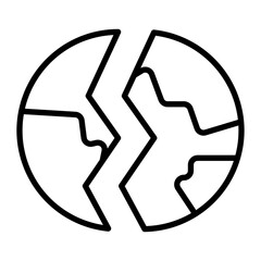 Destroyed Vector Line Icon