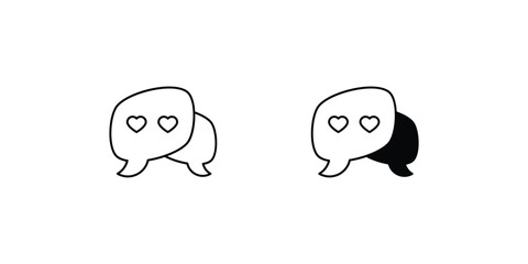 chat set icon with white background vector stock illustration
