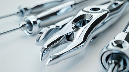 Fototapeta premium CuttingEdge Precision Robotic Surgical Instruments in Focus