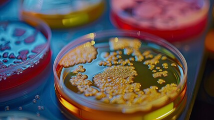 Time-lapse sequence of bacterial growth in a petri dish, showing colony expansion and interaction over time