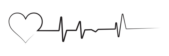 Line rate heartbeat. Medical monitor heart beat and fhyrhm. Electrocardiogram heart and pulse for monitor health. Vector Illustration.