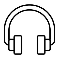 Headphones Vector Line Icon