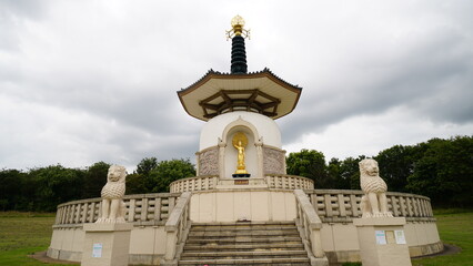 Buddhism statue, peace pagoda