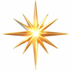 A 3D star of Bethlehem clipart Christian symbol