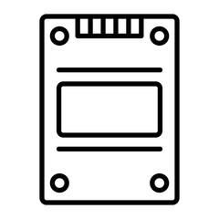 Ssd Vector Line Icon