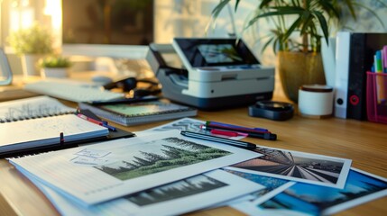 A tribute to photography: a table filled with iconic items that represent the journey of capturing moments