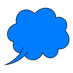 chat bubble hand drawn color vector illustration