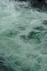 Moving clear blue water