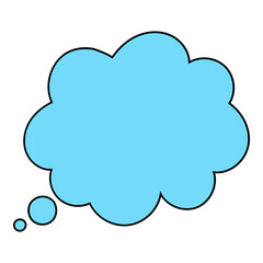 chat bubble hand drawn color vector illustration