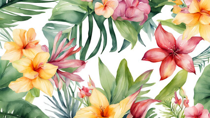 green leaves and flowers ,spring floral ,flower, floral, nature, vector, pattern, spring, flowers, bouquet, illustration, leaf, pink, summer, plant, tulip, blossom, design, art, decoration, wallpaper,