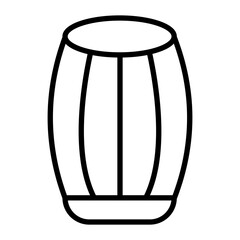 Barrel Vector Line Icon