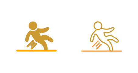 Danger of Slipping Vector Icon