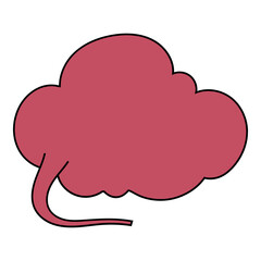 chat bubble hand drawn color vector illustration