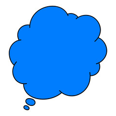 chat bubble hand drawn color vector illustration