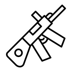Rifle Vector Line Icon
