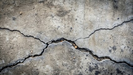 Obraz premium Cracked concrete surface with intricate patterns and textures, cracked, concrete, surface, patterns, textures, abstract, background