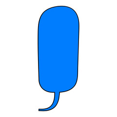 chat bubble hand drawn color vector illustration