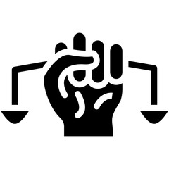 Obraz premium Civil Law vector icon illustration of Law & Legislation iconset.