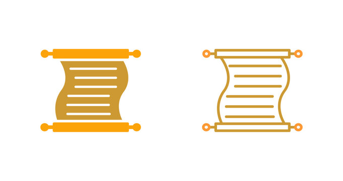 Scroll of Paper Vector Icon