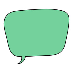 chat bubble hand drawn color vector illustration