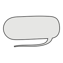 chat bubble hand drawn color vector illustration