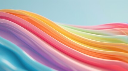 Fototapeta premium Illustrate the ethereal essence of rainbows through abstract forms and vibrant colors.