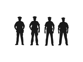police officer silhouette.