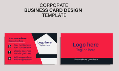 Double-sided creative business card template. Corporate design and vector illustration.