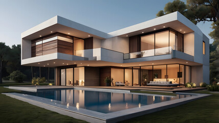 Fototapeta premium A modern house