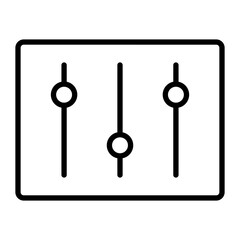 Equalizer Vector Line Icon