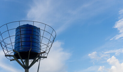 water tank in the sky background