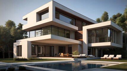 Obraz premium A modern house