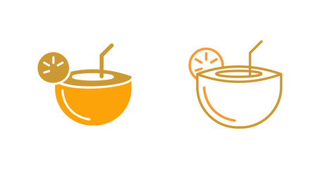 Coconut Drink Vector Icon