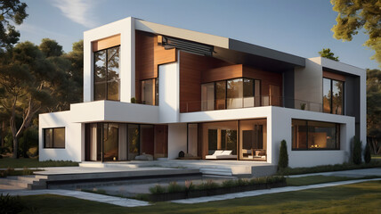 Fototapeta premium A modern house