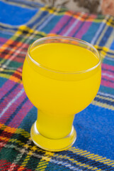 glass of orange juice. 