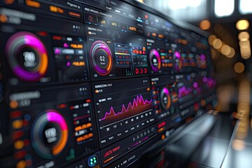 Obraz premium Analytics dashboard showing website traffic and sales conversion rates