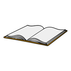 book hand drawn color vector illustration