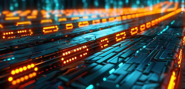 a background with yellow neon effect with a futuristic concept