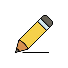 penal tool color line icon with white background vector stock illustration