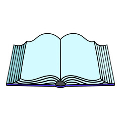 book hand drawn color vector illustration